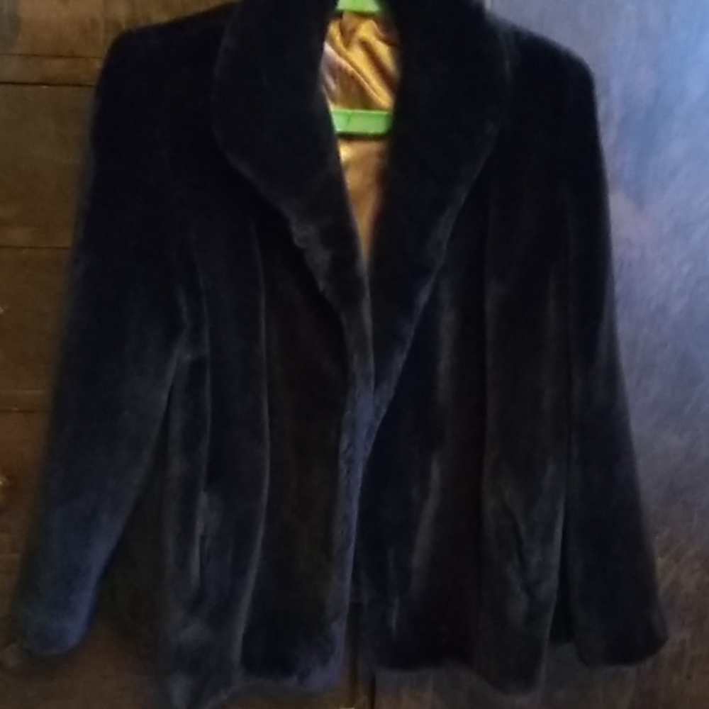 Deep Rich Brown Mouton Vintage Jacket